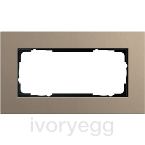 Esprit Frame 2-gang without crossbar Linoleum-plywood light brown