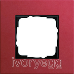 Frame 1-gang Gira Esprit Linoleum-plywood red