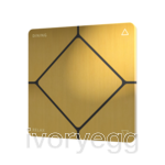 TAP-5 ORE Touch Switch - Cresnet, Brushed Brass, Engraved