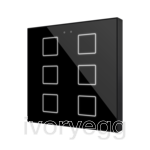Flat RGB 6. Glass capacitive push button - 6 buttons - Anthracite