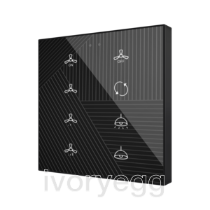 Flat RGB 8. Glass capacitive push button - 8 buttons - 360° Custom