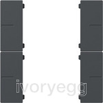 Rocker set 2-gang push-button sensor 4.55 Plus anthracite