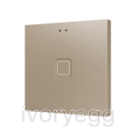 Tecla RGB 1. PC-ABS Capacitive push button - 1 button - Champagne