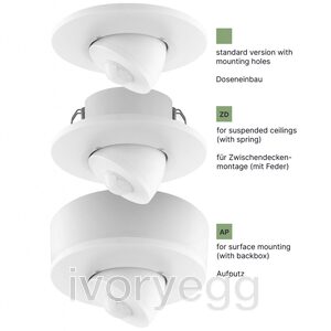 DALI-2 Motion Sensor, PIR Office 2.5m/Light, white RAL9010, surface