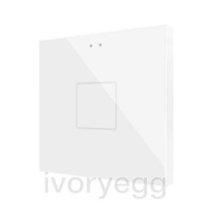 Flat RGB 1. Glass capacitive push button - 1 button - White