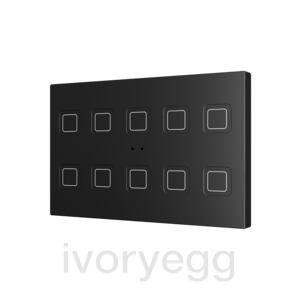 Tecla RGB XL 10. PC-ABS Capacitive push button - 10 buttons - Anthracite