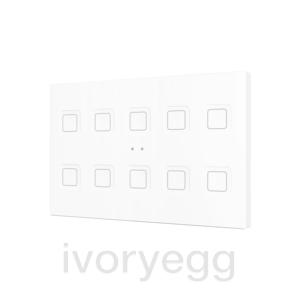 Tecla RGB XL 10. PC-ABS Capacitive push button - 10 buttons - White