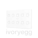 Tecla RGB XL 10. PC-ABS Capacitive push button - 10 buttons - White