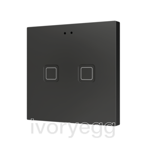 Tecla RGB 2. PC-ABS Capacitive push button - 2 buttons - Anthracite
