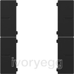 Rocker set 2-gang push-button sensor 4.55 Plus black matt