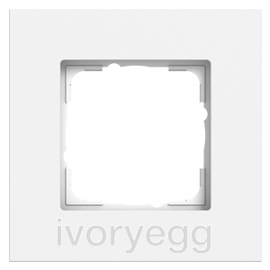 Esprit Frame 1-gang Aluminium pure white matt