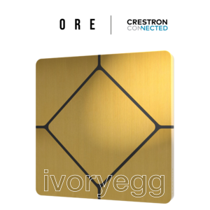 TAP-5 ORE Touch Switch - Cresnet, Brushed Brass