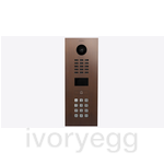 IP intercom, Keypad, RFID, 1-button with bell symbol, Architectural bronze