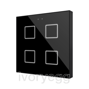Flat RGB 4. Glass capacitive push button - 4 buttons - Anthracite