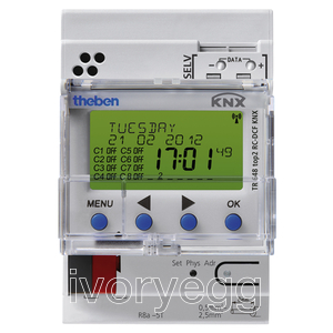 TR 648 top2 RC-DCF KNX Digital time switch