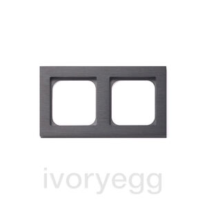 Frame - 2 gang - brushed volcanic grey