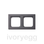 Frame - 2 gang - brushed volcanic grey