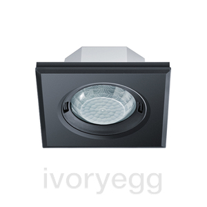 PD-FLAT 360i/8 Square Recessed ceiling mounted KNX presence detector 360° - Black
