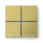 BASALTE 0200-02 Sentido switch + 0202-08 Sentido front - quad - brushed brass