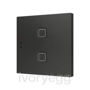 Tecla RGB 2. PC-ABS Capacitive push button - 2 buttons - Anthracite