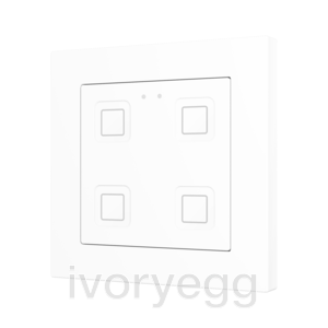 Tecla RGB 55 X4. PC-ABS Capacitive push button 55x55 - 4 buttons - White