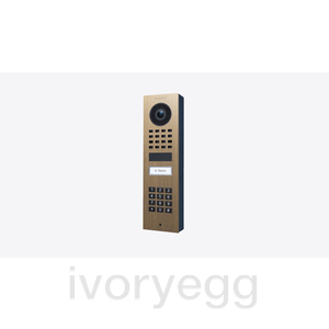 IP intercom, Surface Mount, 1-button, keypad, Incl. SM housing, Real burnished brass