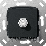 SAT F jack G-CH Insert black m