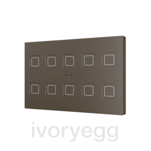 Tecla RGB XL 10. PC-ABS Capacitive push button - 10 buttons - Mocha
