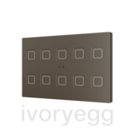 Tecla RGB XL 10. PC-ABS Capacitive push button - 10 buttons - Mocha