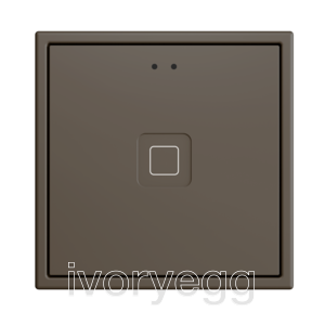 Tecla RGB 70 X1. PC-ABS Capacitive push button 70x70 - 1 button - Mocha