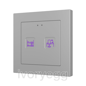 Tecla RGB 55 X2. PC-ABS Capacitive push button 55x55 - 2 buttons - Custom