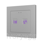 Tecla RGB 55 X2. PC-ABS Capacitive push button 55x55 - 2 buttons - Custom
