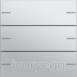 Rocker set, 3-gang for pushbutton sensor 4, System 55, colour aluminium