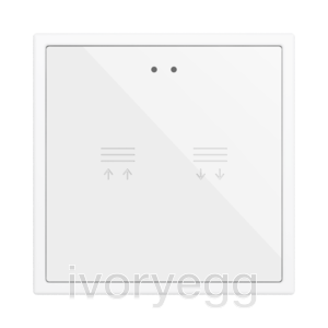 Flat RGB 70 X2. Glass Capacitive push button 70x70 - 2 buttons - Custom