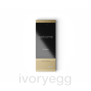 Adelante doorcom module - anodised aluminium brass tone - single call button chrome with LED