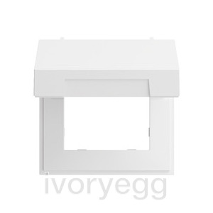 System 70 mounting frame with hinged cover pure white glossy