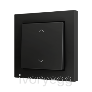 ZS55. Cover for Simple KNX Soft push button 55x55 mm. Tilt up&down - Shutter icon - Anthracite