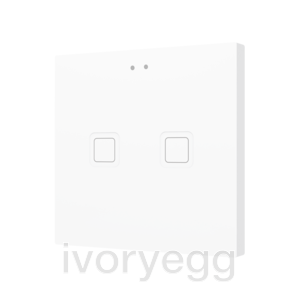 Tecla RGB 2. PC-ABS Capacitive push button - 2 buttons - White