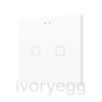 Tecla RGB 2. PC-ABS Capacitive push button - 2 buttons - White