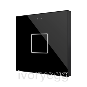 Flat RGB 1. Glass capacitive push button - 1 button - Anthracite