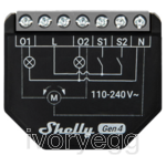 2PM Gen4 - 2-channel smart switch for control of curtains, blinds, and shutters.