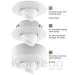 DALI-2 Motion Sensor, PIR 12m/Light, white RAL9010, surface