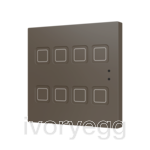 Tecla RGB 8. PC-ABS Capacitive push button - 8 buttons - Mocha