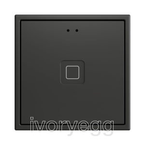 Tecla RGB 70 X1. PC-ABS Capacitive push button 70x70 - 1 button - Anthracite