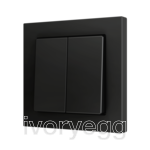 ZS55. Double Soft push button for 2 binary inputs 55x55 mm – Anthracite