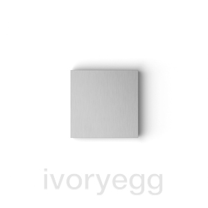 Adelante small blank faceplate - anodised aluminium natural