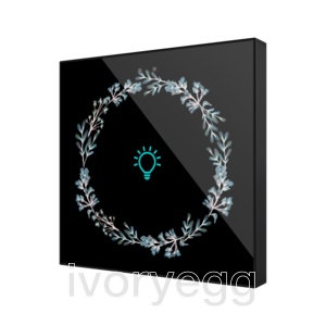 Flat RGB 1. Glass capacitive push button - 1 button - 360° Custom