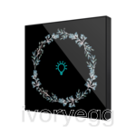 Flat RGB 1. Glass capacitive push button - 1 button - 360° Custom