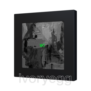 Flat RGB 55 X1. Glass capacitive push button 55x55 - 1 button - 360° Custom