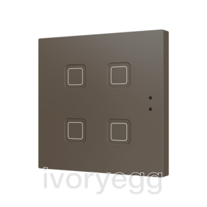 Tecla RGB 4. PC-ABS Capacitive push button - 4 buttons - Mocha